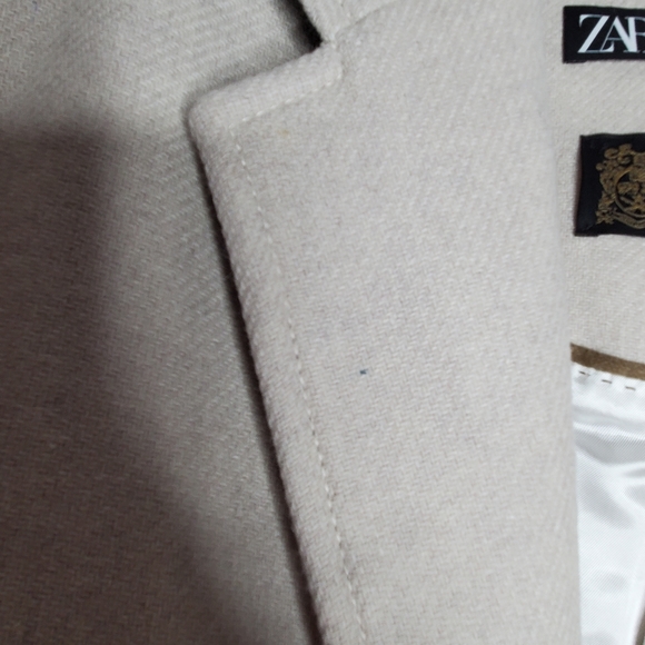 NWT ZARA WOOL COAT STONE COLOR - Picture 9 of 15